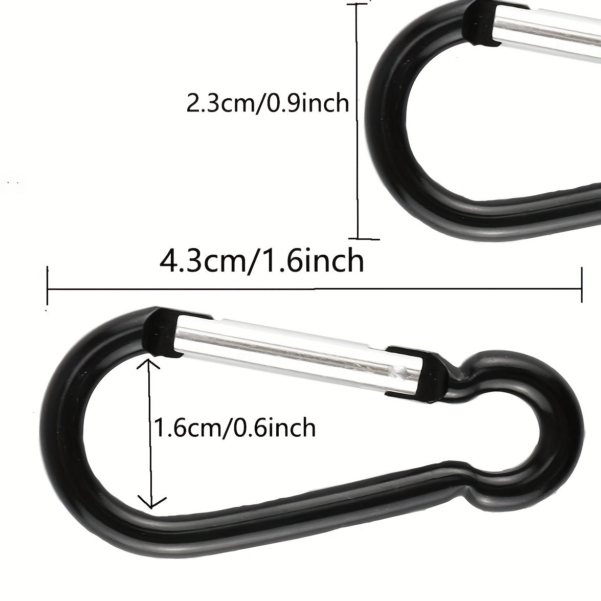 Aluminum Carabiner 1.7-Inch Spring Snap Hook Keyring