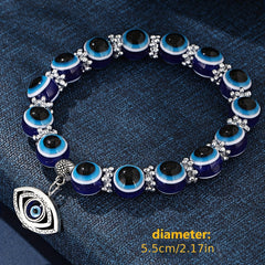 Royal Devil's Eye Beaded Palm Eye Pendant Bracelet Gift