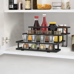 3 Layer Metal Seasoning Storage Rack Countertop Seasoning Organizer