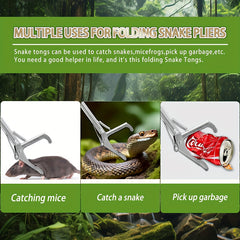 76 Professional Wide Jaw Snake Tong - Heavy Duty Reptile Catcher