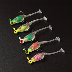 20pcs Mini Paddle Tail Swimbait Soft Worms for Fishing