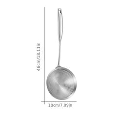304 Stainless Steel Large Colander Skimmer Ladle Pasta Food Strainer Spoon
