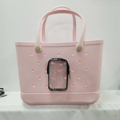 Transparent Square Hanging Bag Waterproof Organizer For Beach Bag