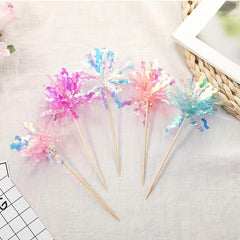 5pcs Colorful Rain Cake Plugs Birthday Decoration