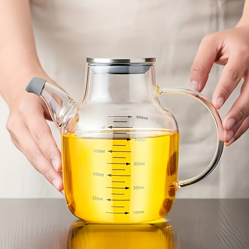 Glass Seasoning Container with Steel Lid Large Capacity