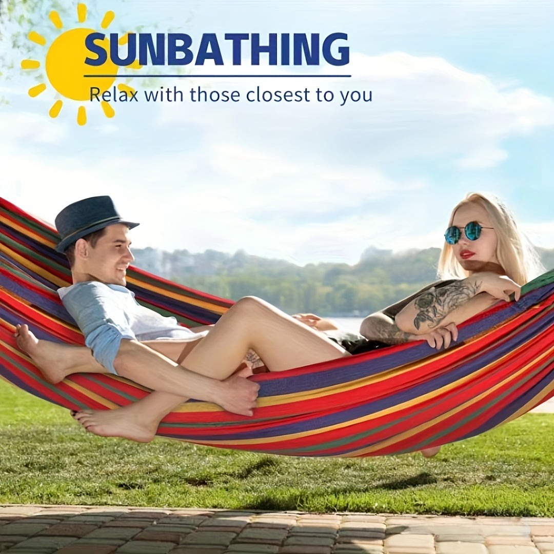 Portable Canvas Hammock for Indoor Outdoor Camping
