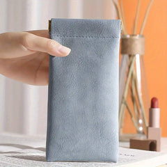 Solid Glasses Bag Automatic Closure Sunglasses Pouch