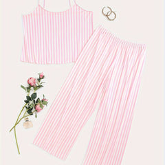 Striped Cami Top & Pants Pajamas Set