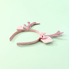Deer Horn Bow Headwear Girl Headband Christmas Halloween Gift