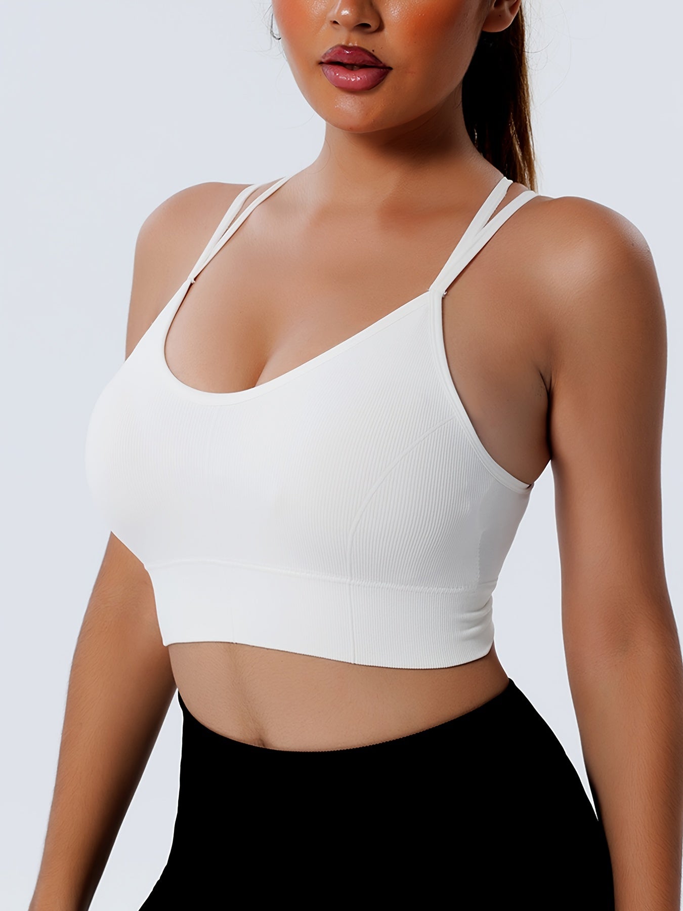 Women's Spaghetti Straps High Impact Yoga Workout Top