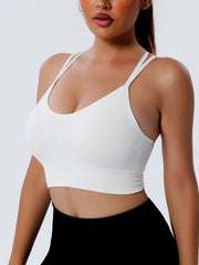 Women's Spaghetti Straps High Impact Yoga Workout Top