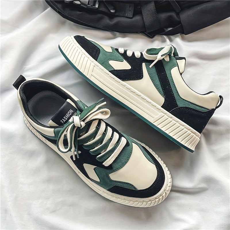 Men's Lace Up Skate Shoes Lightweight Comfy Sneakers Spring Summer