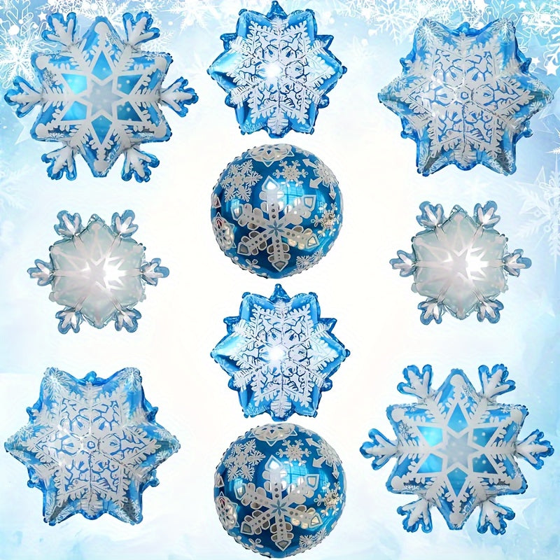 5pcs Large Snowflake Foil Balloons Christmas Party Decoration Gift
