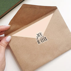 4pcs Inspirational Word Stickers Blessing Envelope Journal Stationery