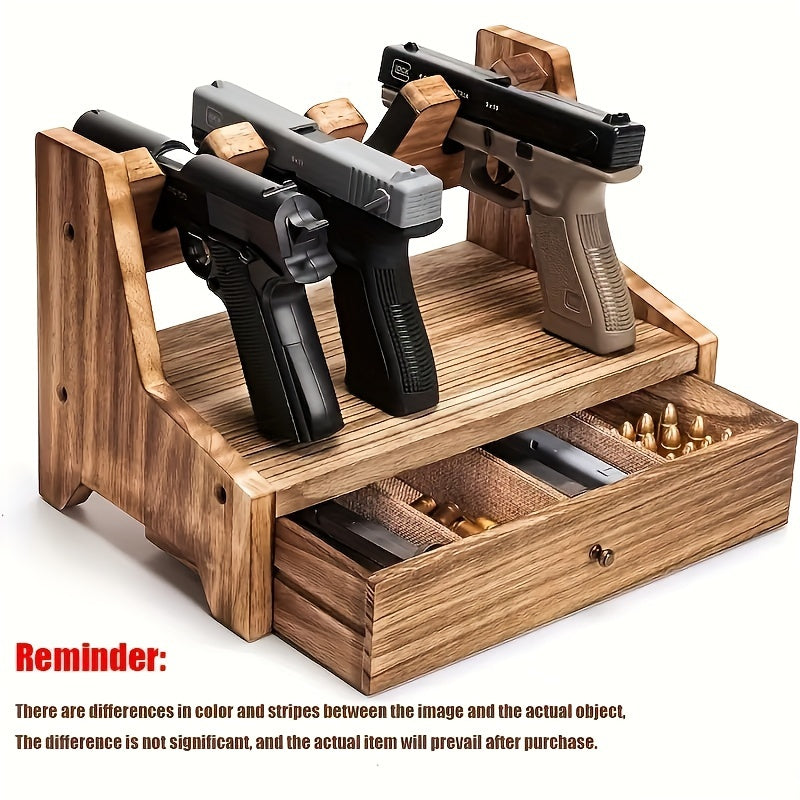 Solid Wood Heavy Duty Holder with Drawer, Accessories Organizer