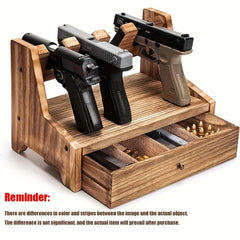 Solid Wood Heavy Duty Holder with Drawer, Accessories Organizer