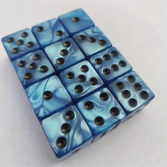 12 Colorful 16mm D6 Funny Dice Set for Games & Parties