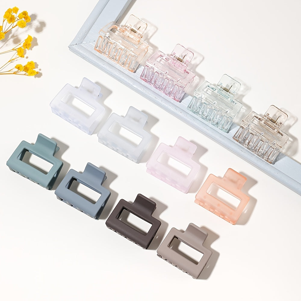 4pcs Matte Clear Hair Claw Clips Non Slip Strong Grip Hair Jaw Clip