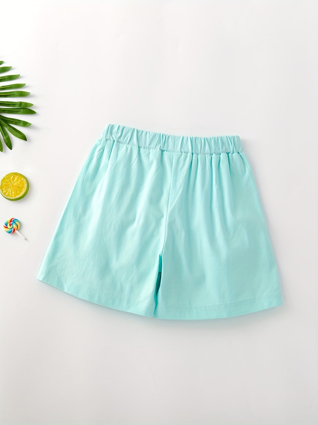 Girls' Casual Shorts Self Tie Elastic Waist Summer Lounge Outwear Shorts