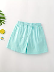 Girls' Casual Shorts Self Tie Elastic Waist Summer Lounge Outwear Shorts