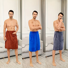 Men's Wearable Coral Velvet Bath Skirt Quick Drying Towel