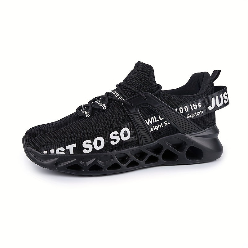 Men's Lace Up Knit Sneakers Breathable Casual Running Shoes