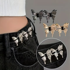 Alloy Butterfly Waist Cincher Clips Y2K Style Jeans Tightener