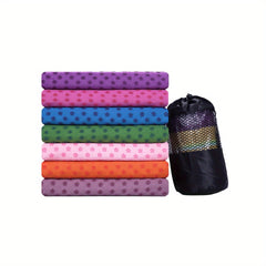 Non Slip Yoga Mat Towel Soft Microfiber Absorbs Sweat for Pilates