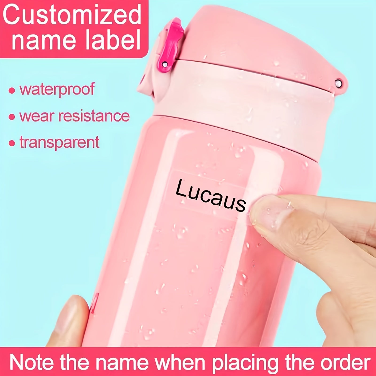 Custom Waterproof Name Stickers for Children's School Stationery