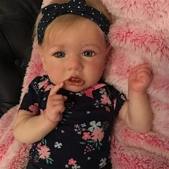 22 inch Washable Reborn Doll with Implanted Hair