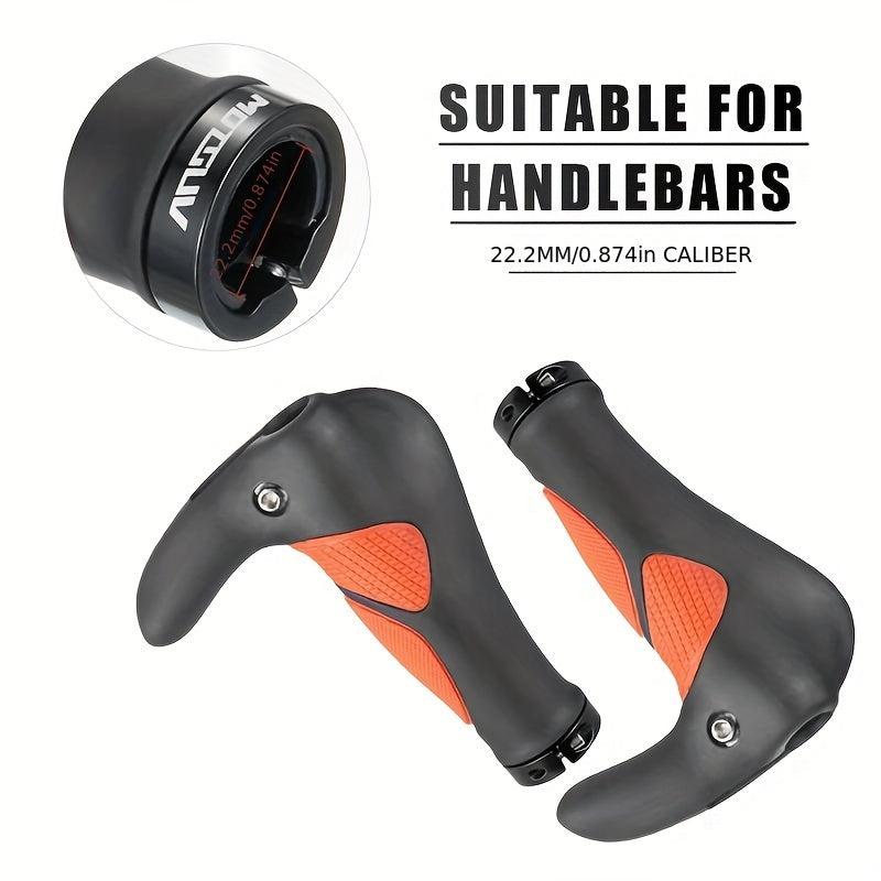 Bike Handlebar Grip Covers TPR Rubber Ergonomic Anti Slip For MTB