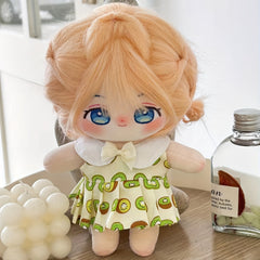 Golden-Haired Plush Doll with Removable Clothes