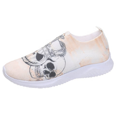 Women's Skull Platform Sneakers Lightweight Halloween Shoes