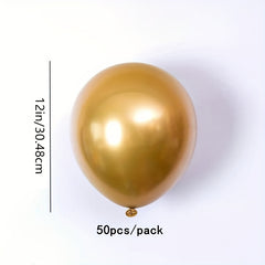 50pcs 12" Golden Metal Balloons Party Decoration Halloween Christmas Wedding