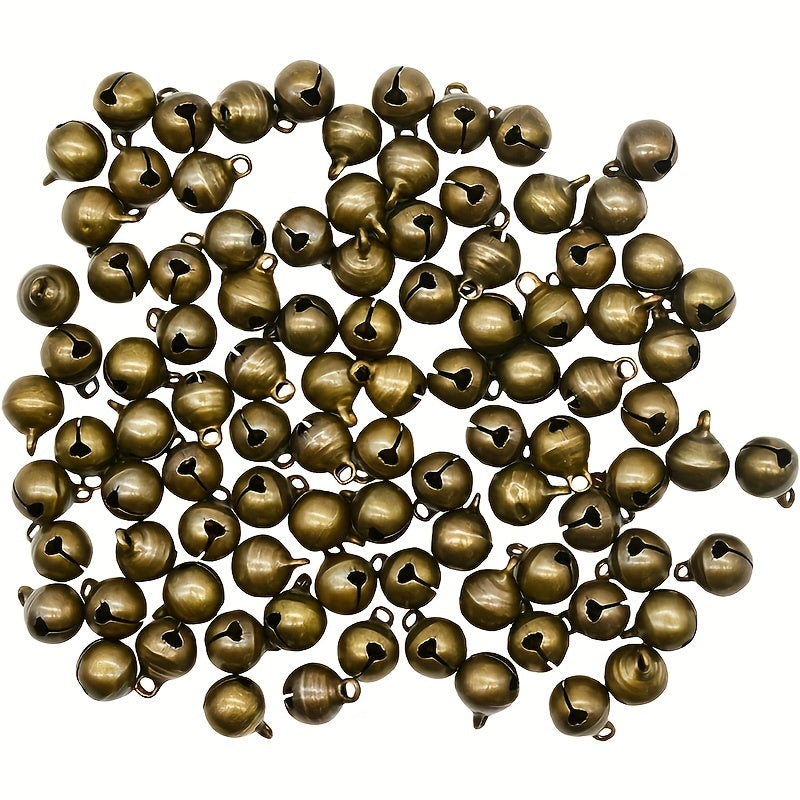 100pcs Mini Retro Bronze Small Bells For DIY Christmas Bracelet Necklace