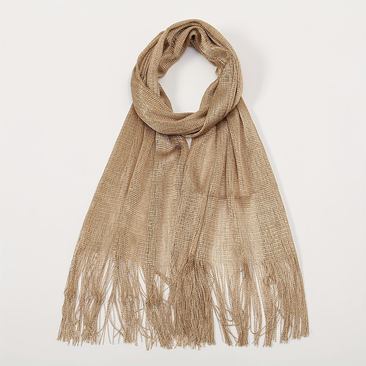 Glitter Tassel Shawl Solid Thin Wrap Cape Classic Decorative Shawls