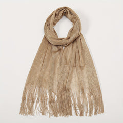 Glitter Tassel Shawl Solid Thin Wrap Cape Classic Decorative Shawls