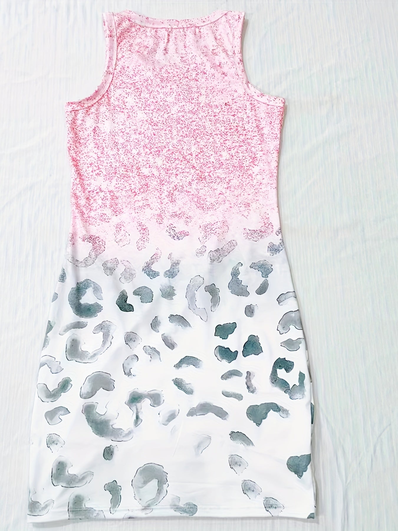 Leopard Print Bodycon Dress Sleeveless Sexy Dress Women's Clothing