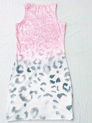 Leopard Print Bodycon Dress Sleeveless Sexy Dress Women's Clothing