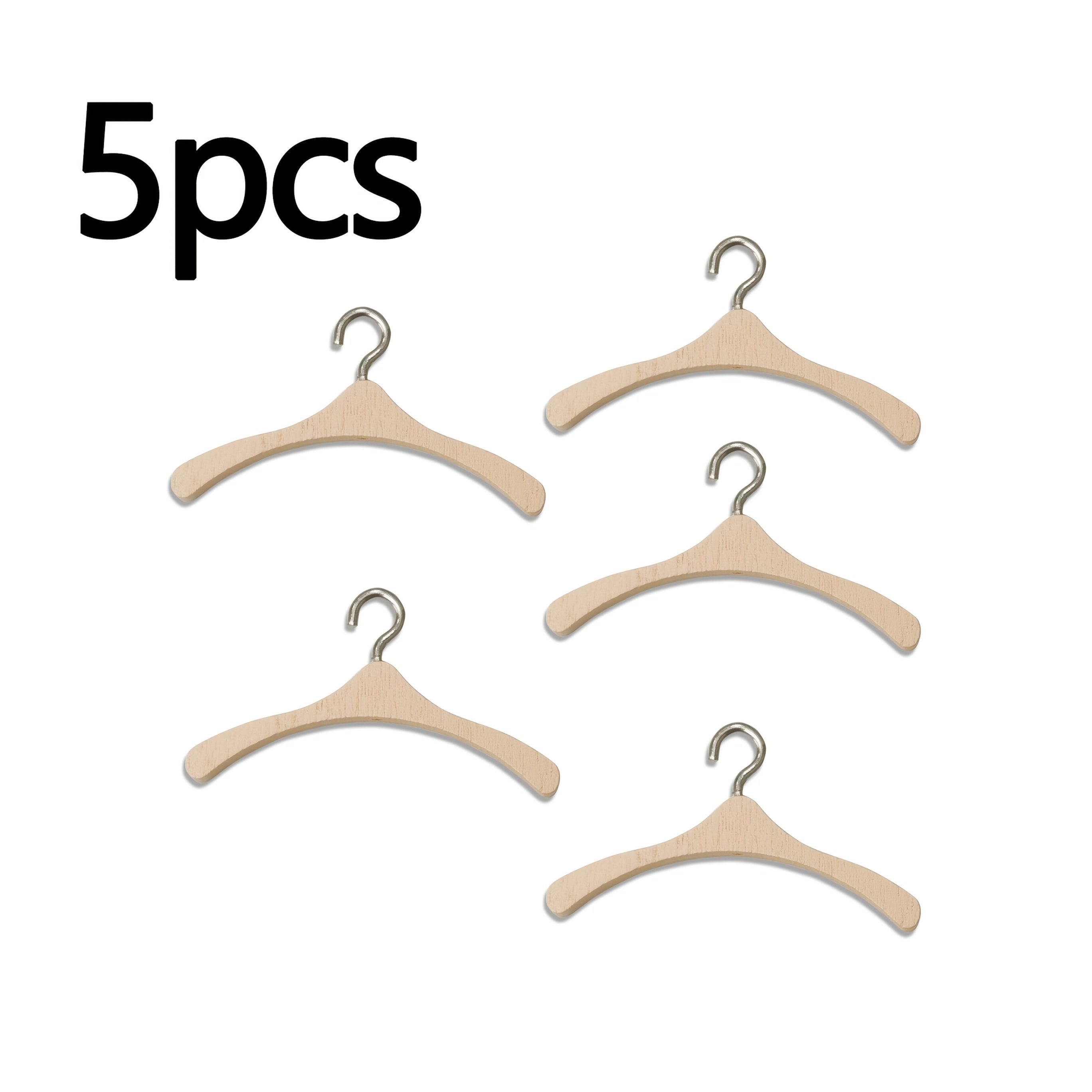 Mini Pocket Furniture Models Wooden Hangers Doll House Accessories