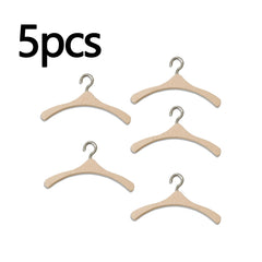Mini Pocket Furniture Models Wooden Hangers Doll House Accessories