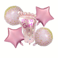 5pcs Boys Girls Feet Balloons Bottle Kids Birthday Party Gender Reveal Balloons