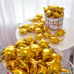 10pcs Star Shaped Foil Balloons for Christmas, Wedding, Birthday Decor