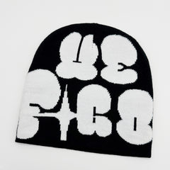 Fashionable Knitted Hat Pullover Hat Multicolor Letter Beanie