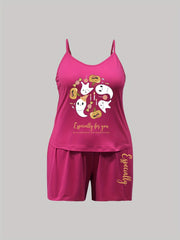 Ghost Print Pajama Set
