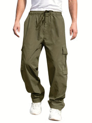 Men's Loose Fit Joggers Waist Drawstring Casual Cargo Pants