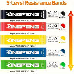 5pcs Yoga Resistance Bands Set for Strength Training