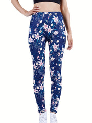Floral Printed Yoga Pants High Waist Leggings
