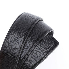 Men's Automatic Buckle Crocodile Pattern Cowhide Belt