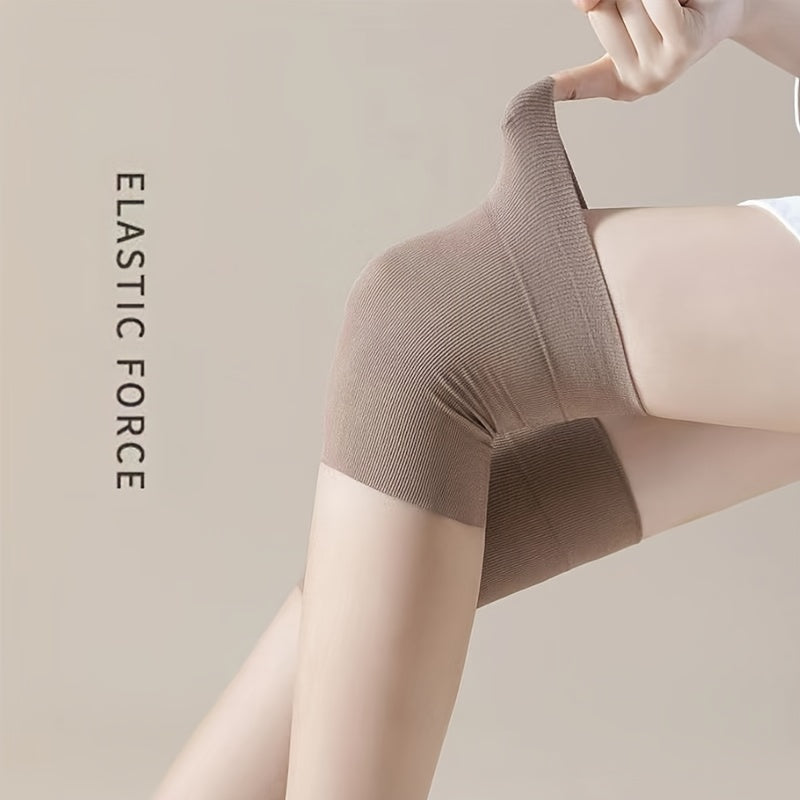 3 Pairs Contrast Mesh Over The Knee Socks Women's Stockings
